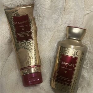 Bath & Body Works Luminous Body Wash - Gold and Red